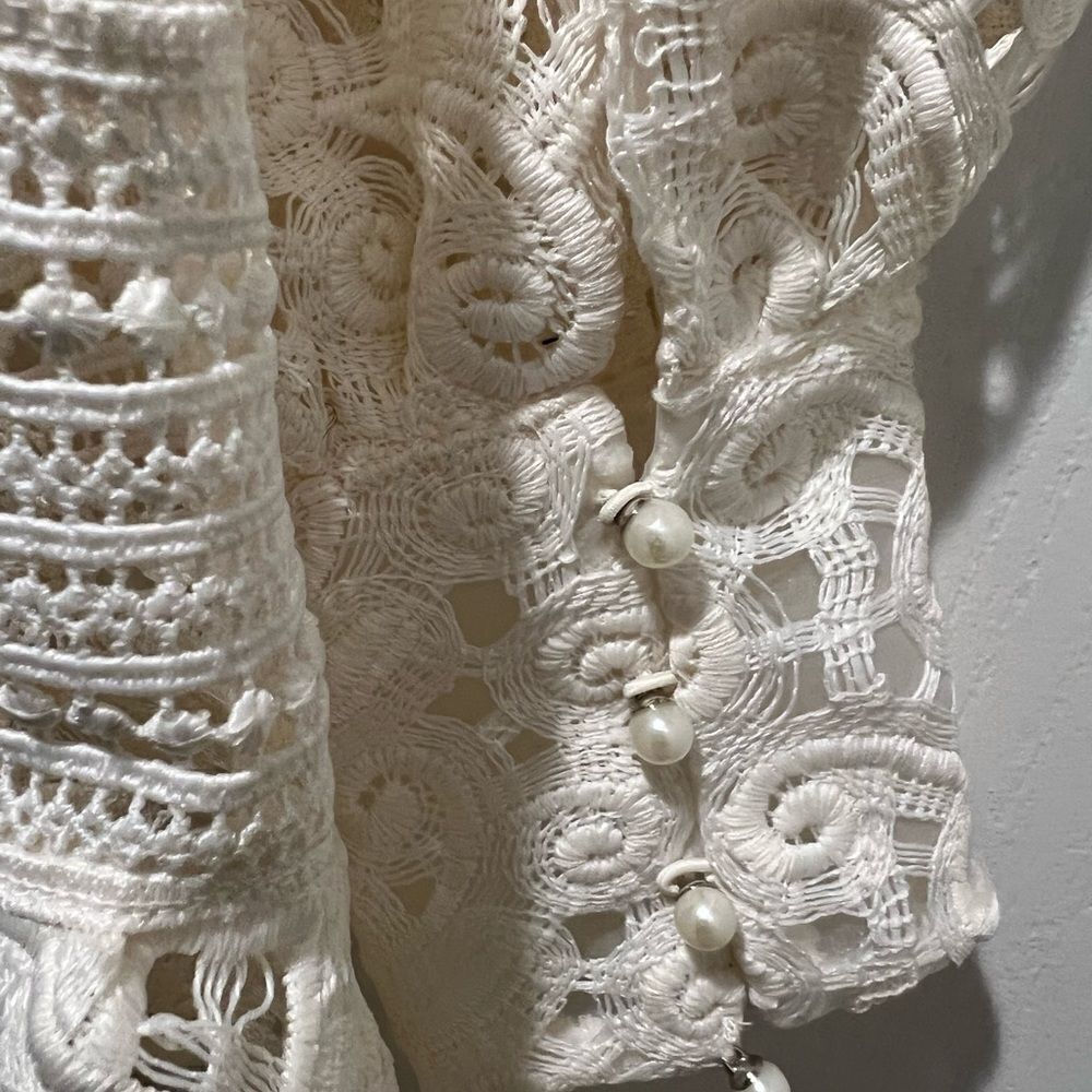 H&M Conscious Cream Lace Dress AW20 Collection Size M  BLOGGERS - Picture 6 of 7